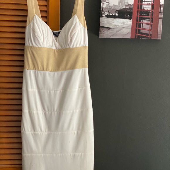 XOXO Dress (OffWhite and Gold) - Picture 3 of 3
